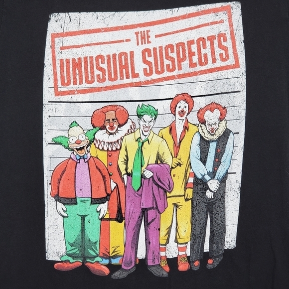 The Unusual Suspects Clown Short Sleeve Tee - Picture 1 of 9